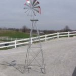 10 Ft Premium Aluminum Decorative Garden Windmill – Green Trim