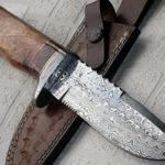 Poshland Knives REG 16 C-FR Handmade Damascus Steel 11.00 Inches Bowie Knife – Exotic Wood Handle