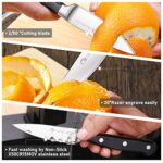 GHOSDLICH 3.5 Inch Paring Knife Peeling Knife Sharp Fruit Cutting Knife Small knife German Stainless Steel X50Cr15Mov