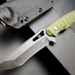 Eafengrow EF132 Fixed Blade Knife, DC53 Steel Blade,G10 Handle Full Tang EDC Fixed Knifes Straight Knife for Working Camping Hunting with Kydex Sheath(Army Green)