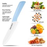 QUELLANCE Sharp Ceramic Sashimi Knife, 6-Inch Kitchen Chef’s Knife for meats, Fruits and Veg, Blue