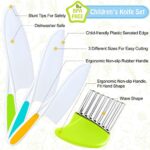 TAORISH 4 Pcs Kids Knife Set, Nylon Kitchen Knife with Crinkle Cutter, Serrated Edges Plastic Toddler Knife for Real Cooking & Cutting Fruit, Bread, Lettuce