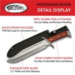 SZCO Supplies 15.5″ Woodsman Hunter Bowie Blade Knife with Sheath Brown