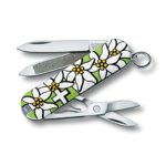 Victorinox Swiss Army Classic Pocket Knife, Lime Green Edelweiss