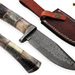 BC-307 Limited Edition – Custom Handmade Damascus Steel knife -Coloured Bone Handle