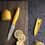 VITUER Paring knife, 8PCS Paring knives (4 Knives and 4 Knife cover), 4 Inch Peeling Knife, Fruit and Vegetable Knife, Ultra Sharp Kitchen Knives, German Steel, PP Plastic Handle