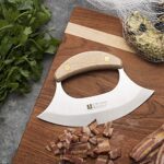 R Murphy Ulu Mincing Chopping Cutting Knife Professional Commercial-grade with Edge Protector