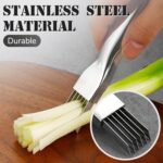 2024 New Upgrade Stainless Steel Chopped,Shred Silk The Knife Green Onion Knife, Kitchen Vegetable Cutter Sharp Scallion Shredding Cutter Shred Knife Household Multifunctional Food Slicer Gadget