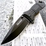 TAC FORCE Spring Assisted Opening BLACK Tactical Rescue Folding Pocket Knife NEW