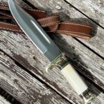 Custom Handmade D2 Steel 12.5 Inches Hunting Knife – Perfect Grip Bone Handle with Brass fitting (REG-225)