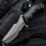 HX OUTDOORS – fixed blade tactical knives with sheath,Tanto Blade outdoor survival knife,Special forces tactical knife,Ergonomics G10 anti-skidding Handle (SEAL)
